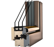 Dřevohliníkové okno Internorm HF 410 - design ambiente