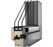 Dřevohliníkové okno Internorm HF 410 - design studio